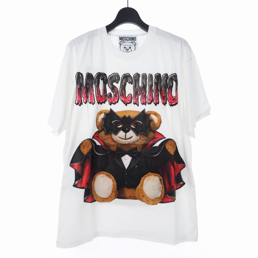 未使用品 モスキーノ MOSCHINO 20SS バッド テディベア プリント T 