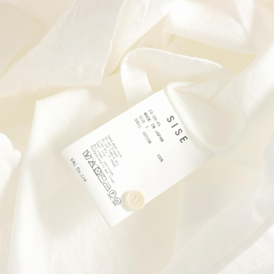 シセ Sise 半袖 ロングシャツ コート 1 白 ホワイト IS-SH-05 メンズ