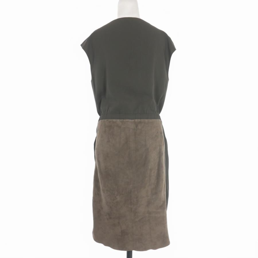 ファビアナフィリッピ FABIANA FILIPPI レザー ノースリーブワンピース  