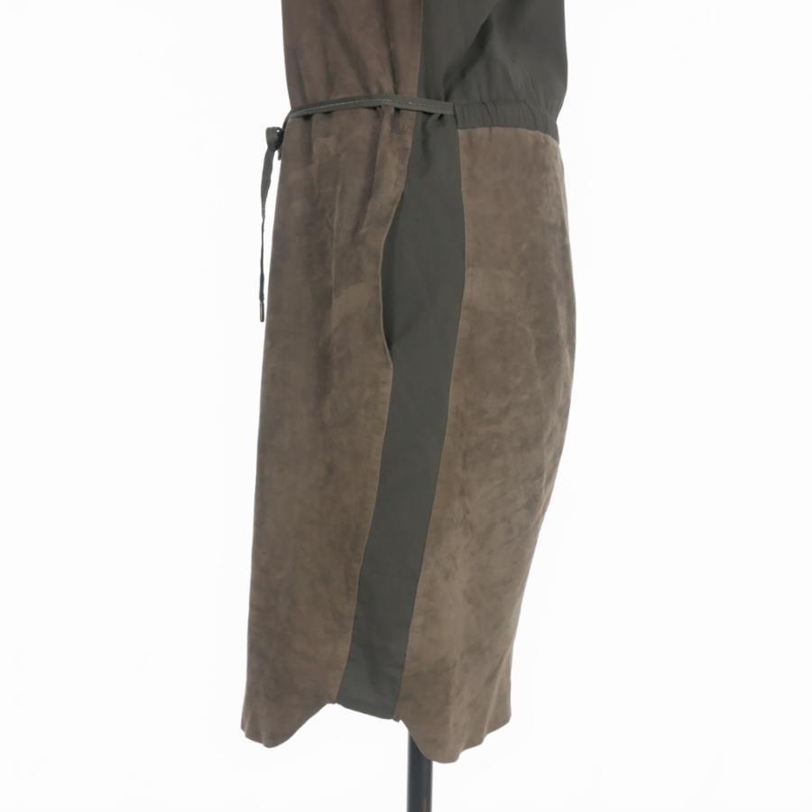 ファビアナフィリッピ FABIANA FILIPPI レザー ノースリーブワンピース  