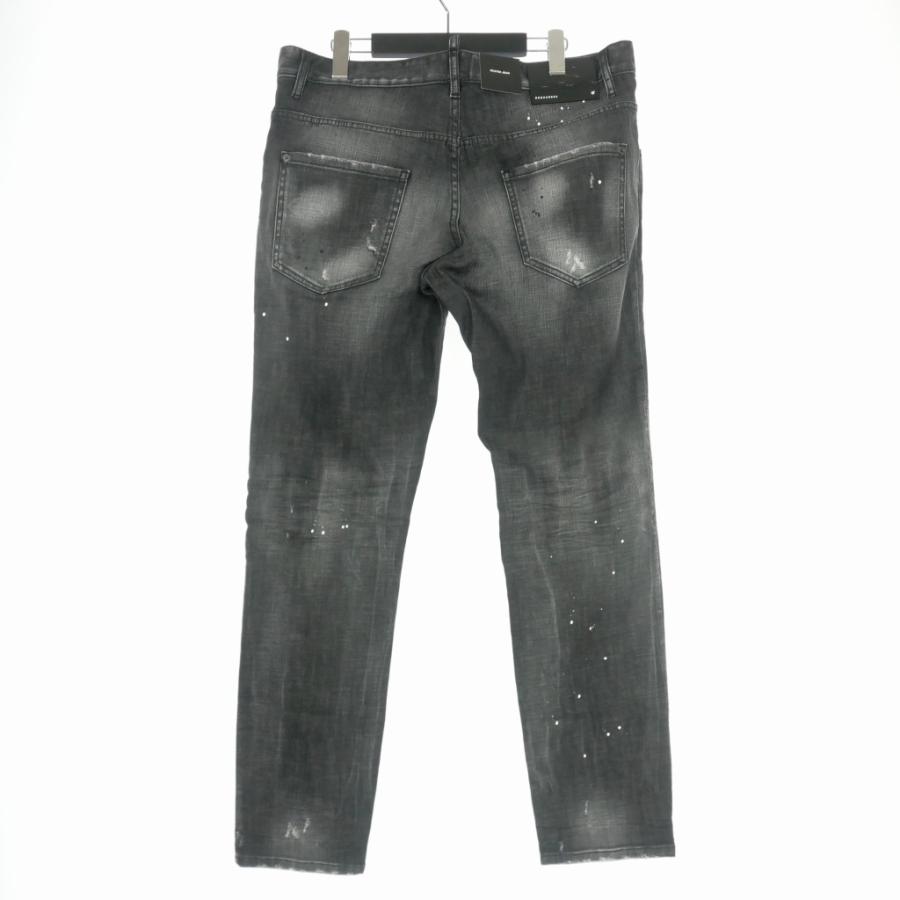 DSQUARED 223ssデニムダメージ加工ブラック50