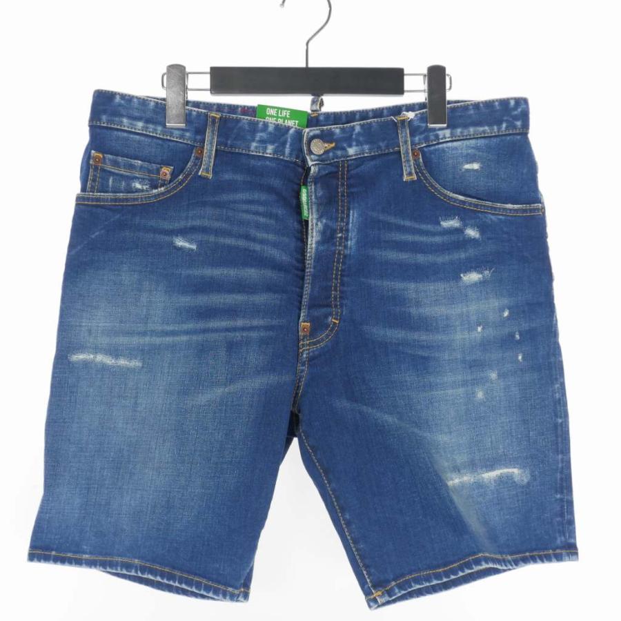 ディースクエアード50ダメージ加工ダークブルーデニムパンツ DSQUARED2 ダメージ加工 ダークブルー デニムパンツ 50 - メルカリ