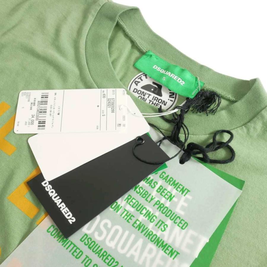 未使用品 ディースクエアード DSQUARED2 22SS One Life Ranny Tee プリントＴシャツ カットソー 半袖 コットン XS グリーン 緑 S73GC0266 DSQUARED2 未使用品 ディースクエアード 22SS One Life Ranny