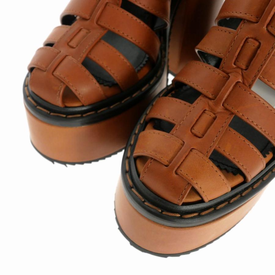 DSQUARED2 ディースクエアード 22SS レザープラットフォームサンダル  