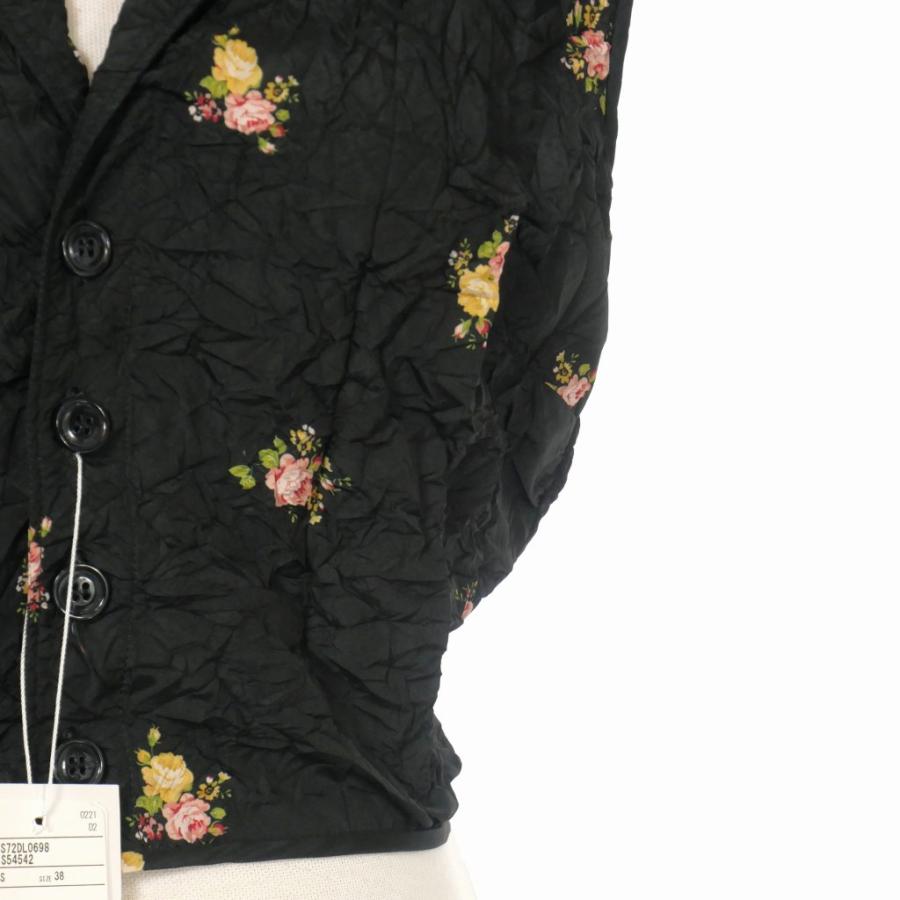 DSQUARED2 - ディースクエアード DSQUARED2 22SS シワ加工 花柄ベスト 38 黒 DSQUARED2（ディースクエアード） 未使用品 DSQUARED2 22SS シワ加工