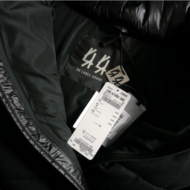 【中古】未使用品 44 LABEL GROUP バックプリント レイヤード 中綿ブルゾン ジャケット 48 黒 ブラック 61082 未使用品 44 LABEL GROUP バックプリント レイヤード 中綿ブルゾン