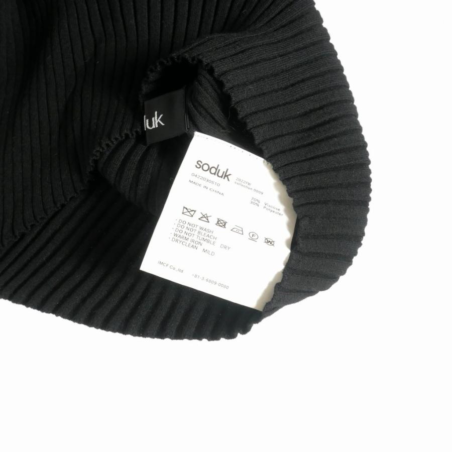 スドーク soduk 22FW ニット セーター ブラック 黒 0422030510