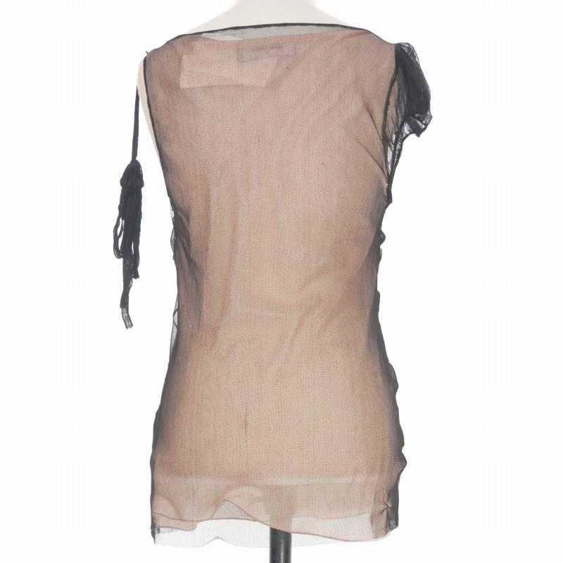 【中古】ディースクエアード DSQUARED2 22SS レイヤード シルクシャツ ブラウス 38 ブラック 黒 S72NC0979 国内正規 DSQUARED2（ディースクエアード） DSQUARED2 22SS レイヤード シルク