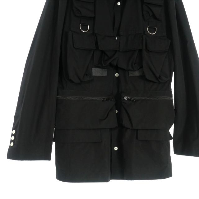 【美品】PRADA 24SS マルチポケットテックシャツジャケット 48R PRADA（プラダ） PRADA 24SS シングルブレスト コットンジャケット