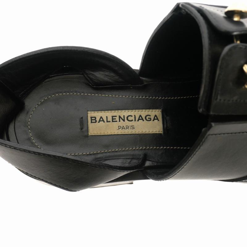 バレンシアガ BALENCIAGA カットアウト スタッズ オックスフォードシューズ 靴 35.5 ブラック 黒 410922 国内正規 レディース｜vectorpremium｜05