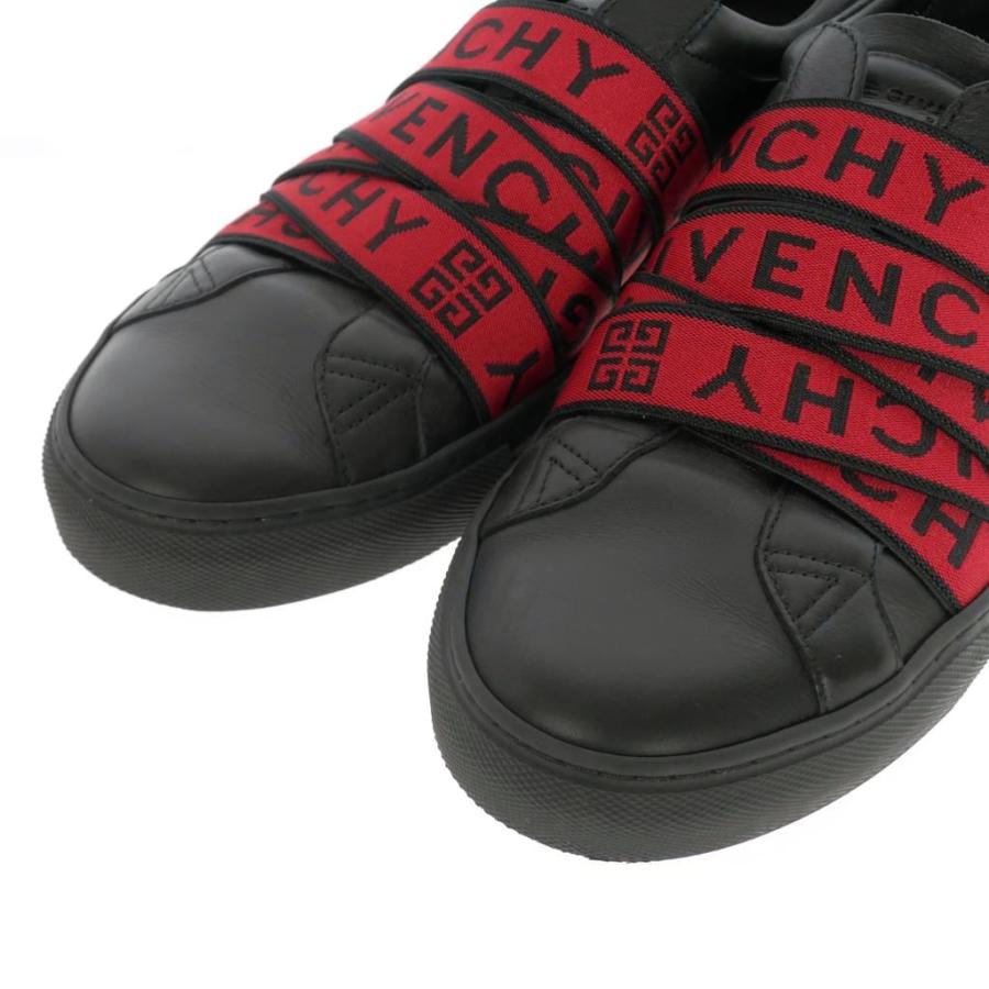 ジバンシィ GIVENCHY アーバンストリート ベルトロゴ  レザー ローカットスニーカー 靴 40 ブラック 黒 メンズ｜vectorpremium｜02