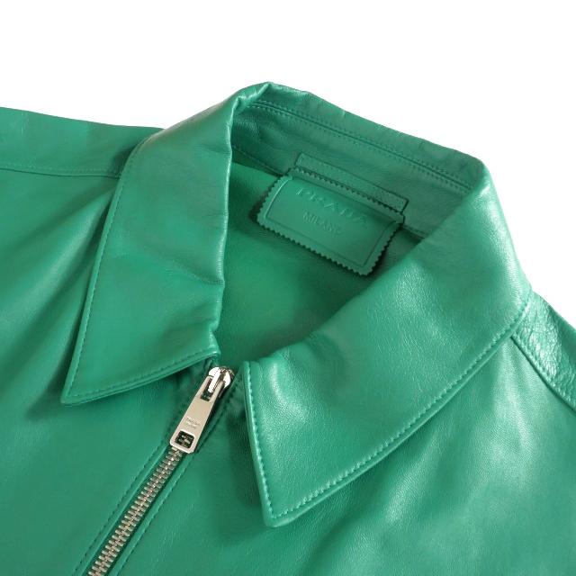 PRADA 緑/白 ジップアップジャケット Prada ロゴ ジップ ジャケット