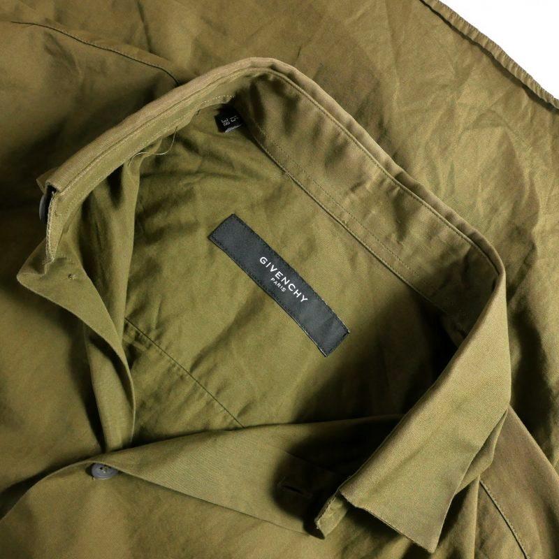 ジバンシィ GIVENCHY ファスナースリーブ 半袖シャツ トップス カーキ 