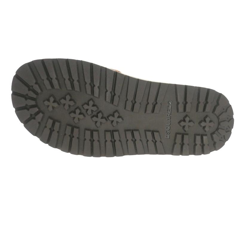 【中古】未使用品 ディースクエアード 22AW ROCK YOUR ROAD SANDALS ファーサンダル 靴 37 ホワイト/ブラウン ディースクエアード 22AW ファーサンダル 靴 37 ホワイト/ブラウン