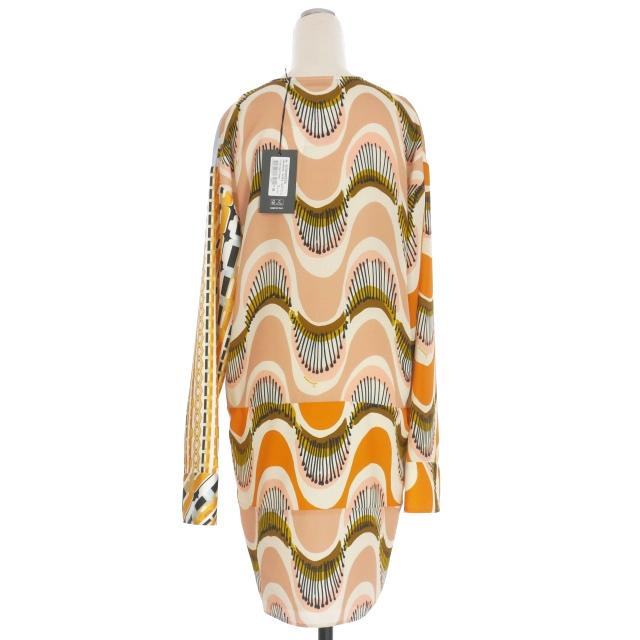 【中古】ディースクエアード DSQUARED2 22AW 総柄プリント Vネックワンピース ドレス 36 マルチカラー S72CV0370 DSQUARED2（ディースクエアード） DSQUARED2 22AW 総柄プリント V