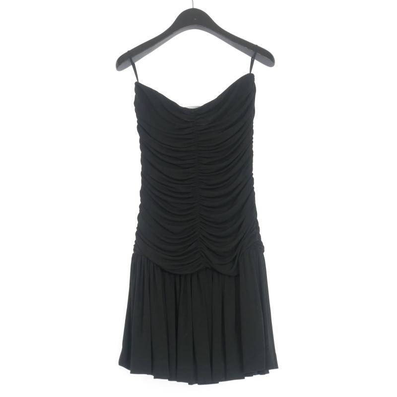 【中古】ディースクエアード DSQUARED2 22AW シャーリング ベアトップワンピース ドレス XS ブラック 黒 S72CV0356 DSQUARED2（ディースクエアード） DSQUARED2 22AW シャーリング ベア