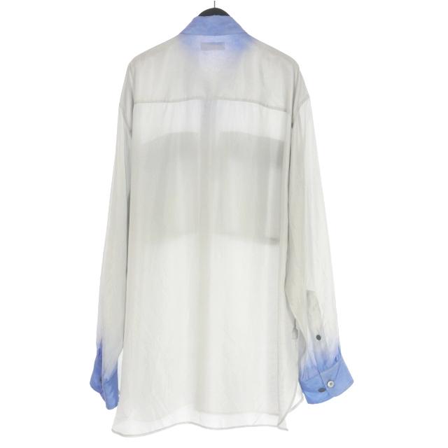 Dries Van Noten プリントコンビネーションシルク長袖Tシャツ