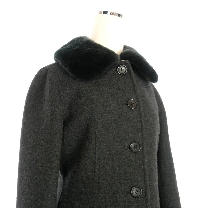 バーバリー ロンドン BURBERRY LONDON ラビットファー付き ウール 