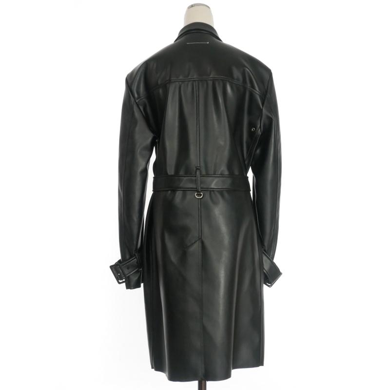 MM6 MAISON MARGIELA メゾンマルジェラレザーロングコート - ロングコート