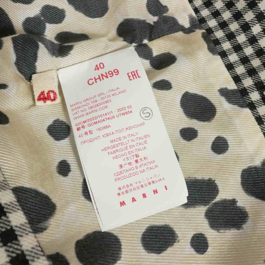 MARNI（マルニ） ブロックチェック タイトスカート 40 グレー