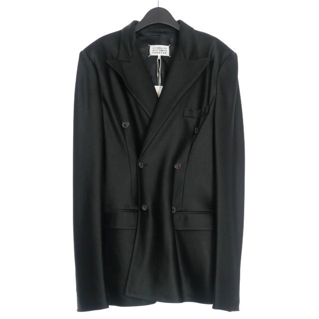 メゾンマルジェラ Maison Margiela 22AW ブラックサテンスーツ 