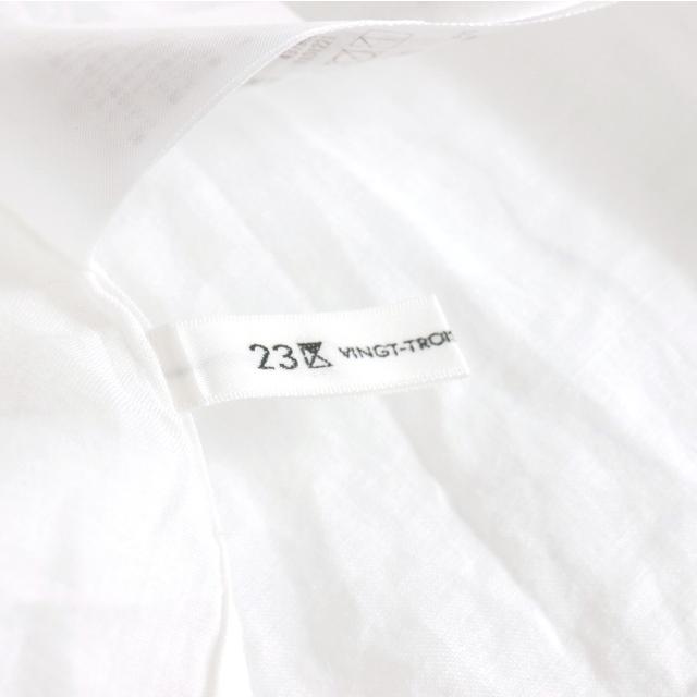23区（ニジュウサンク） オンワード樫山 リネンタイ付きブラウス 