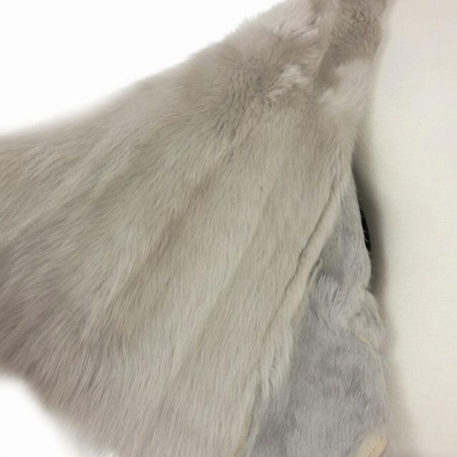 サベナ Sabena ラビットファーコート ジャケット 毛皮 ベージュ/グレー  