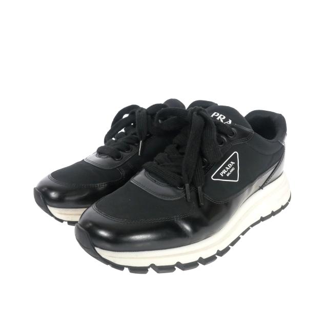プラダ PRADA トライアングルロゴ ローカットスニーカー 靴 5.5 