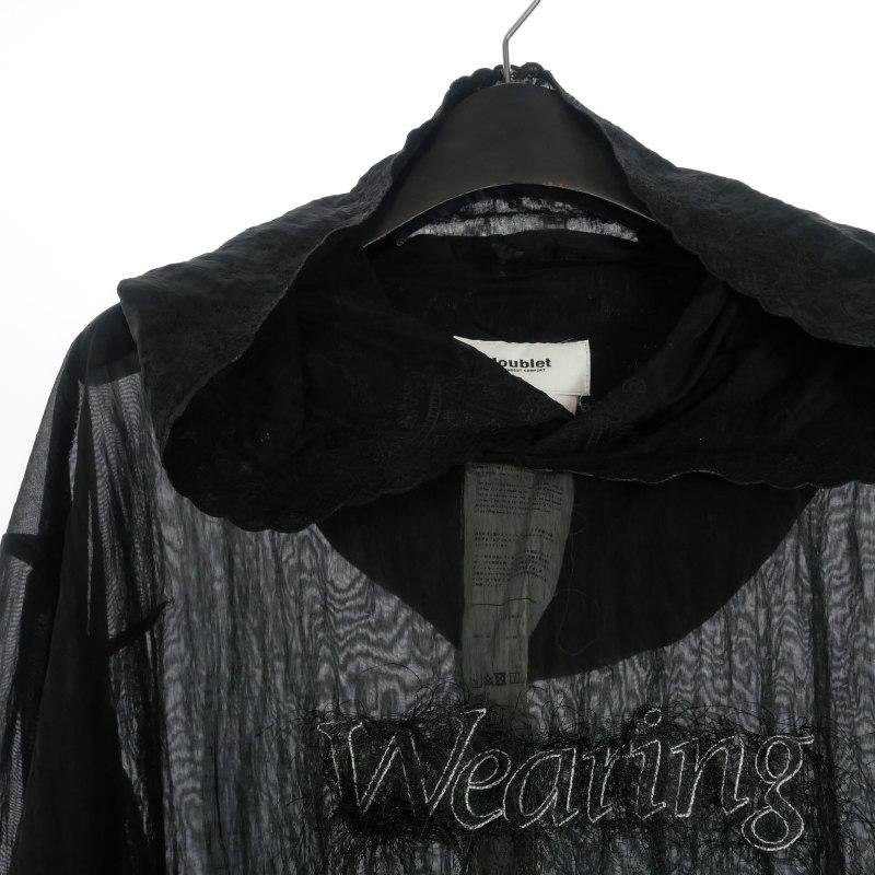 ダブレット doublet SHEER VEIL HOODIE シアーベールフーディ パーカー 