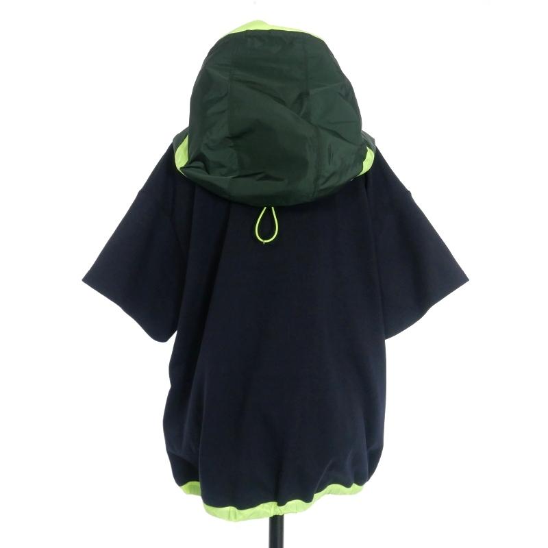 カラー kolor 20SS 異素材切替 プルオーバーフーディ パーカー 半袖 2