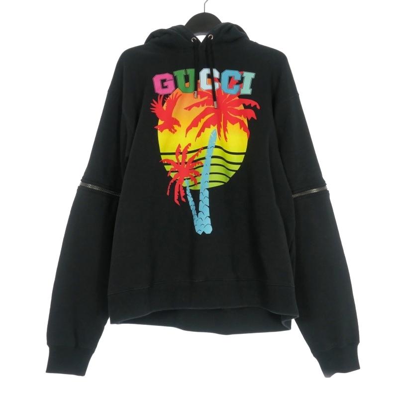 グッチ GUCCI 2WAY サンセットプリントパーカー フーディー スウェット 