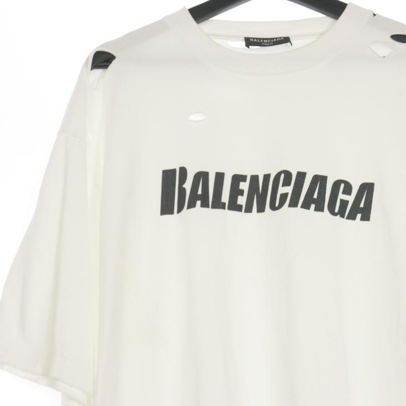 BALENCIAGA バレンシアガ Caps Destroyed Flatground デストロイ ロゴT