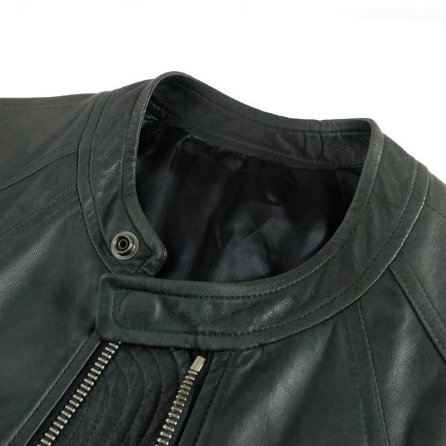 国内正規品 Rick Owens インターシャ レザー ジャケット 46