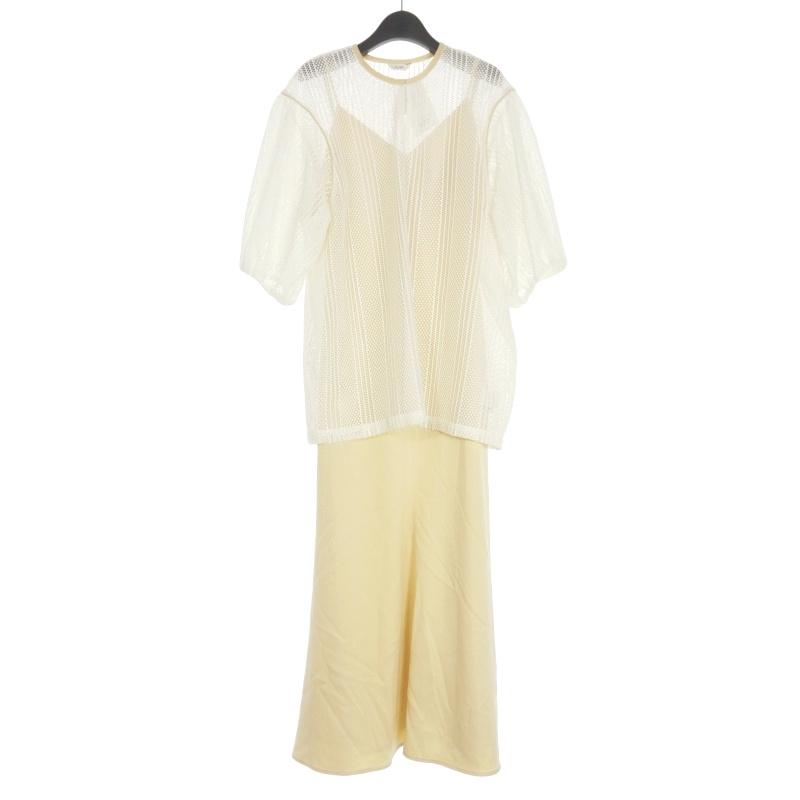 クラネ CLANE STRIPE LACE LAYRED ONE PIECE レイヤードワンピース