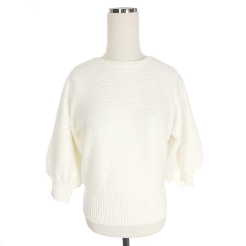 未使用品 メクル MECRE HALF SLEEVE THREAD KNIT PULLOVER ドルマン 