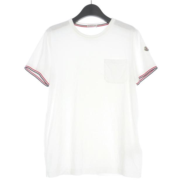 MONCLER モンクレール 19SS トリコロールリブ クルーネックポケットT 