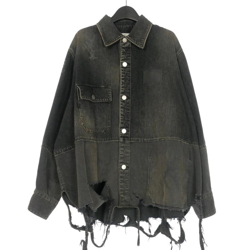 ジエダ Jieda 2TONE DAMAGE OVER DENIM SHIRT オーバーサイズデニム 