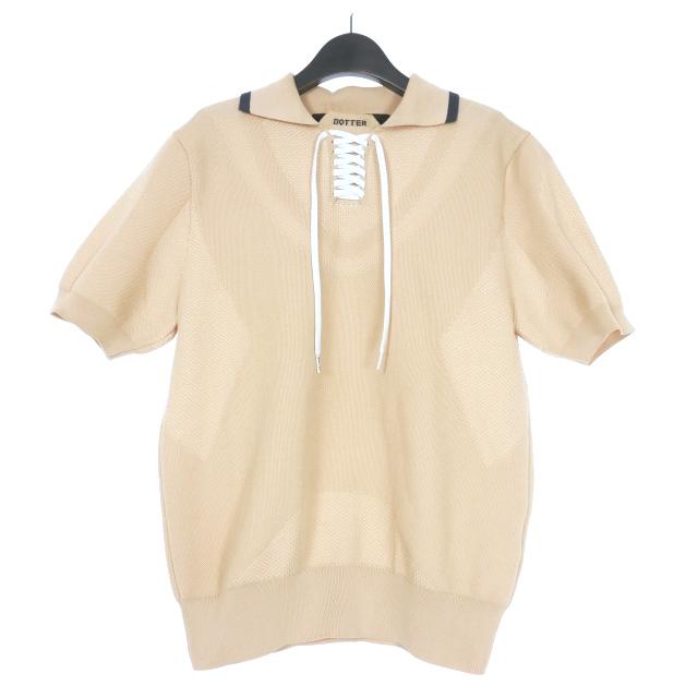ボッターBOTTER 22SS SNEAKER UPPER POLO SHORT SLEEVE KNIT レース  