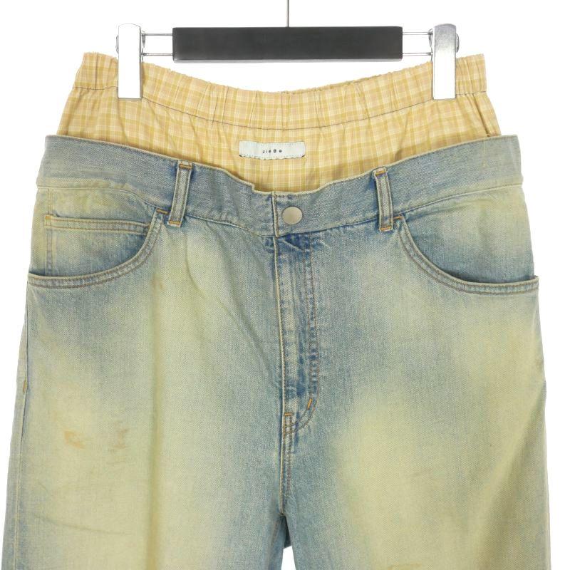 ジエダ Jieda 23SS W WAIST DENIM ダブルウエスト ワイドデニムパンツ 