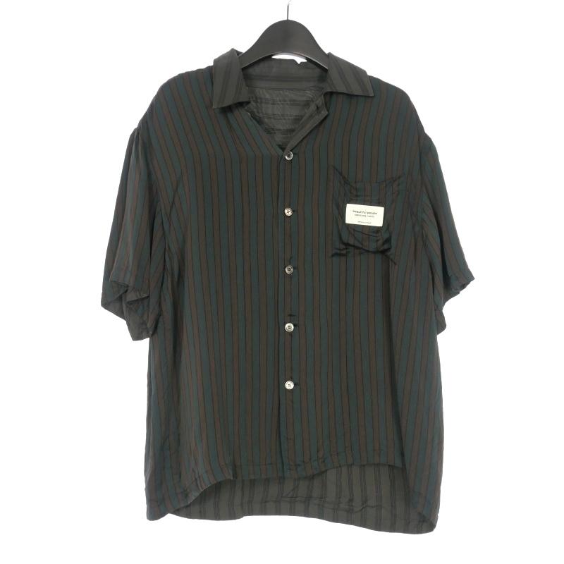 ビューティフルピープル beautiful people lining stripe open collar 