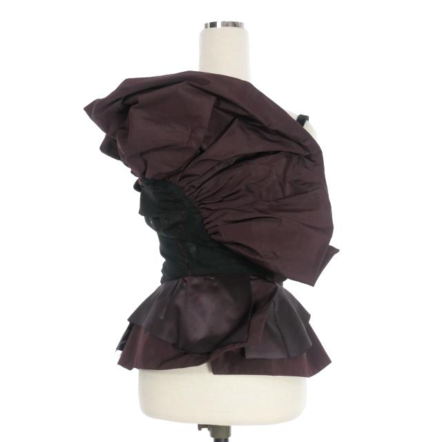 【中古】未使用品 メゾンマルジェラ Maison Margiela 22AW ラッフルトップ キャミソール 36 ボルドー SI0NC0001 未使用品 メゾンマルジェラ Maison Margiela 22AW ラッフルトップ