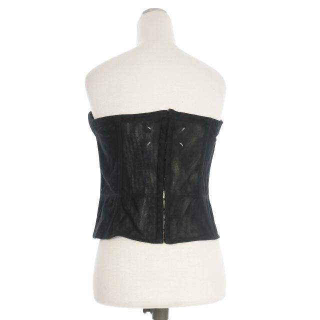 未使用品 メゾンマルジェラ Maison Margiela 23AW Mesh Corset メッシュビスチェ コルセット 40 黒 ブラック SI0NT0001 国内正規