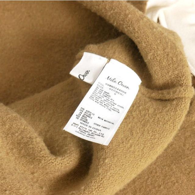 ミラオーウェン Mila Owen 24AW Mモチーフ付ウールブレンドミニニット