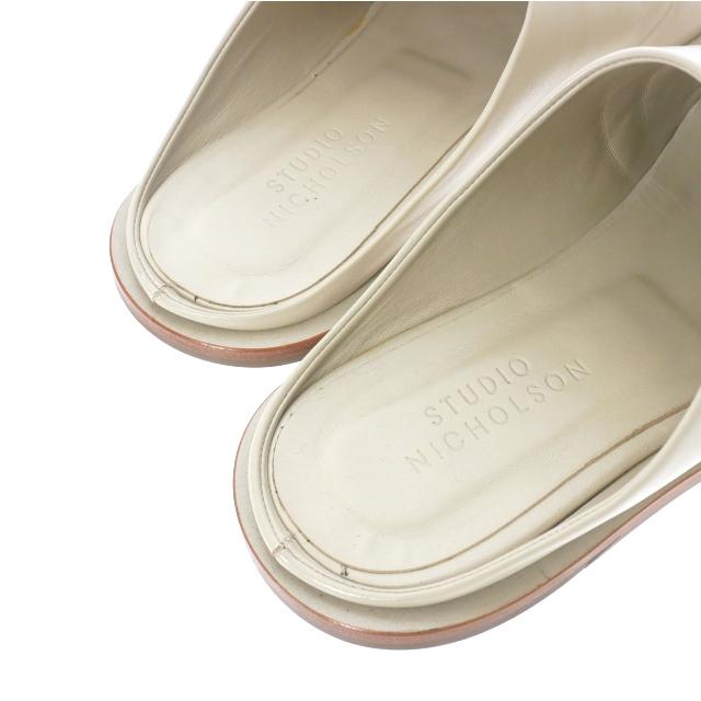 【中古】スタジオニコルソン STUDIO NICHOLSON TY ミュール レザーサンダル 靴 37 アイボリー SNW-1154 レディース スタジオニコルソン STUDIO NICHOLSON TY ミュール レザーサンダル 靴