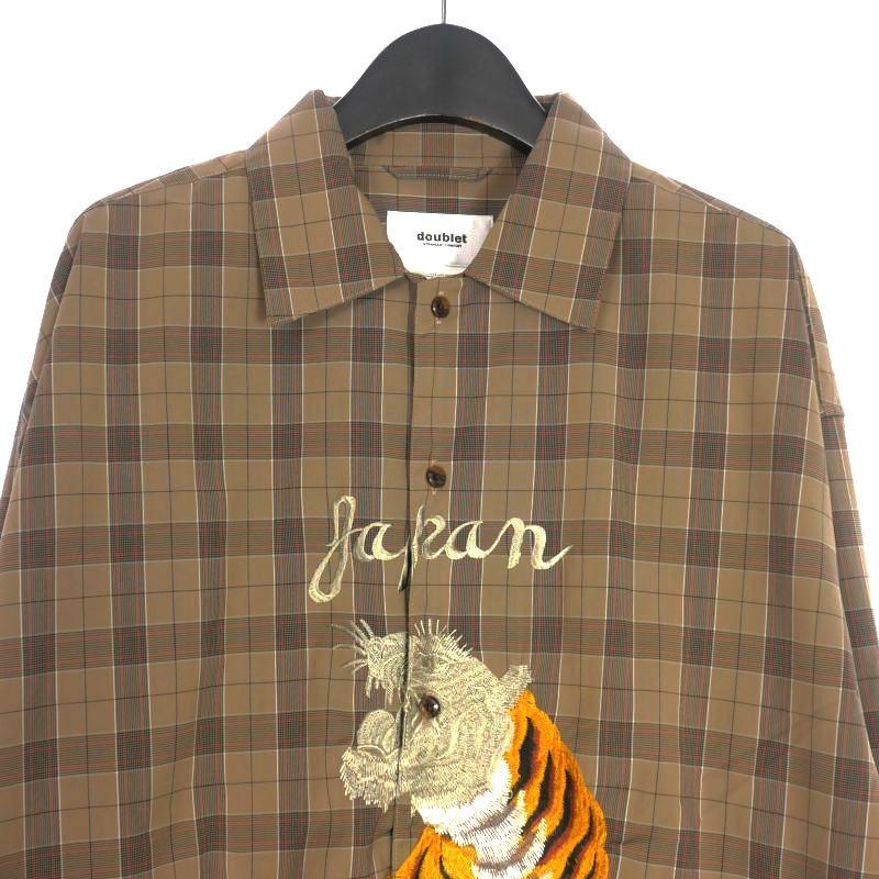 ダブレット doublet 20SS BITING EMBROIDERY SHIRT タイガー刺繍