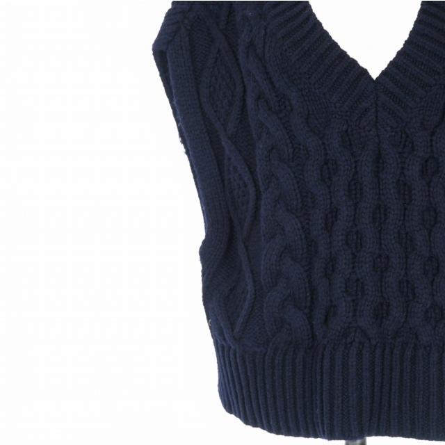ミラオーウェン Mila Owen 24SS クロップドVネックケーブルニット