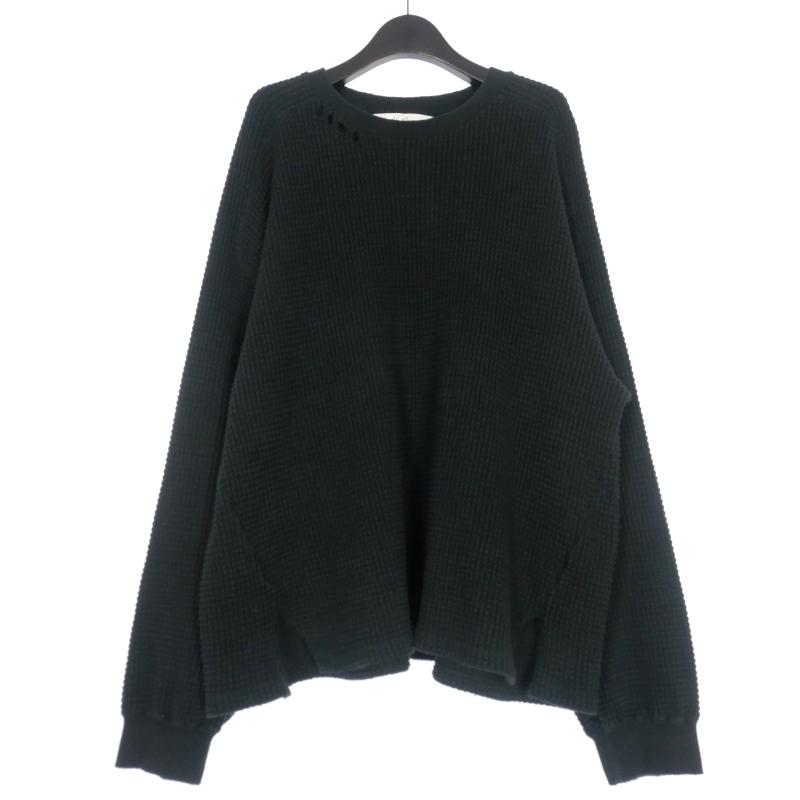 アンセルム ANCELLM 23AW DAMAGE HEAVY WAFFLE OVERSIZED LS T アンセルム ANCELLM 23AW DAMAGE HEAVY WAFFLE OVERSIZED LS T