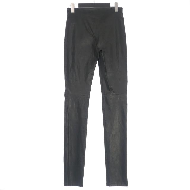 ANNDEMEULEMEESTER 【34】 羊革 綿 ストレッチ レギンス 【公式