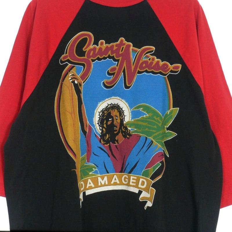 【中古】未使用品 セントマイケル SAINTMICHAEL × LASTMAN 25SS SS TEE SNT NOIS ラグランスリーブＴシャツ 七分袖 XL 未使用品 セントマイケル SAINTMICHAEL × LASTMAN 25SS SS TEE SNT