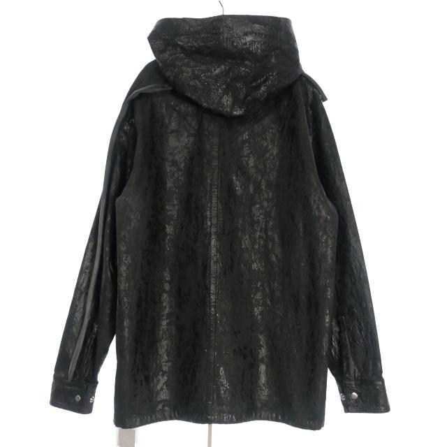 Rick Owens RR18 ブラックコーティングジャケット L Rick Owens RR18 ブラックコーティングジャケット L Rick Owens